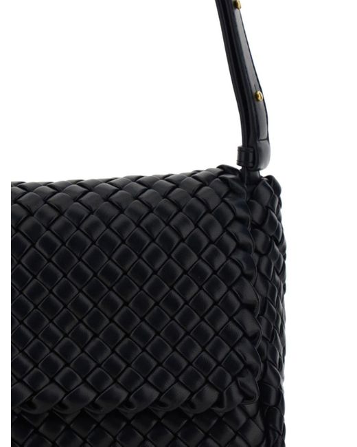 Bottega Veneta Black Mini Cobble Leather Shoulder Bag