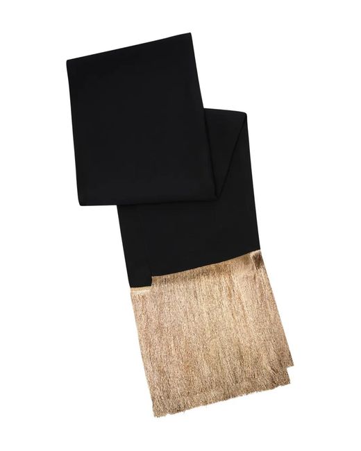 Taller Marmo Black Zizi Sole Fringed Scarf