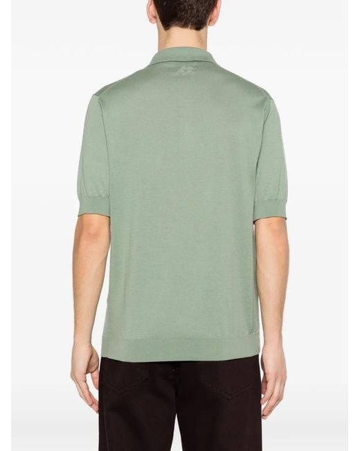 Lardini Green Buttoned Polo Shirt for men