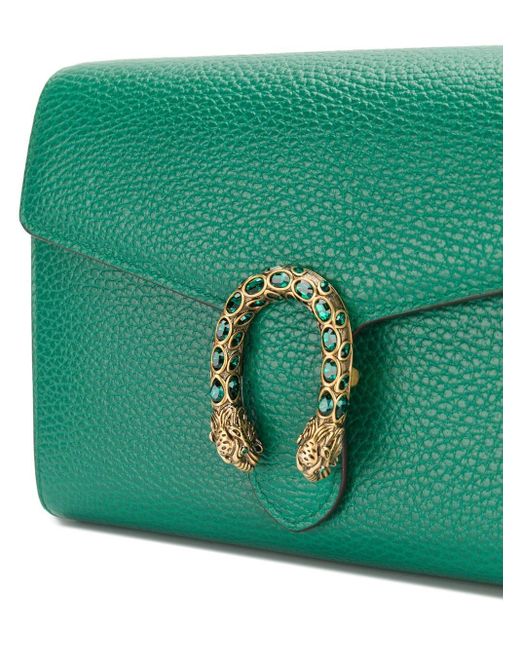 gucci green leather dionysus bag