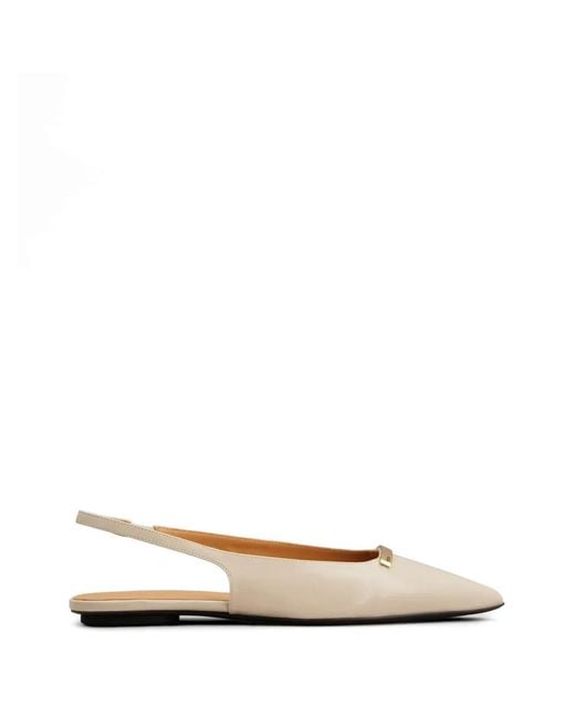 Tod's White Strap Bar Ballet Flats
