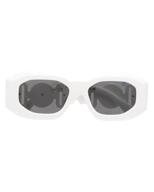 Versace Gray Medusa-Plaque Detail Sunglasses