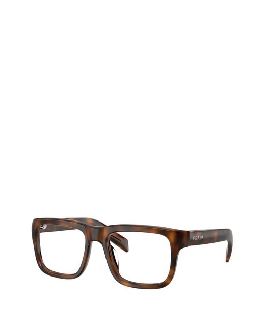 Prada Black Tortoiseshell-Effect Square-Frame Glasses