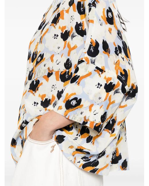Marni White Silk Woven Top