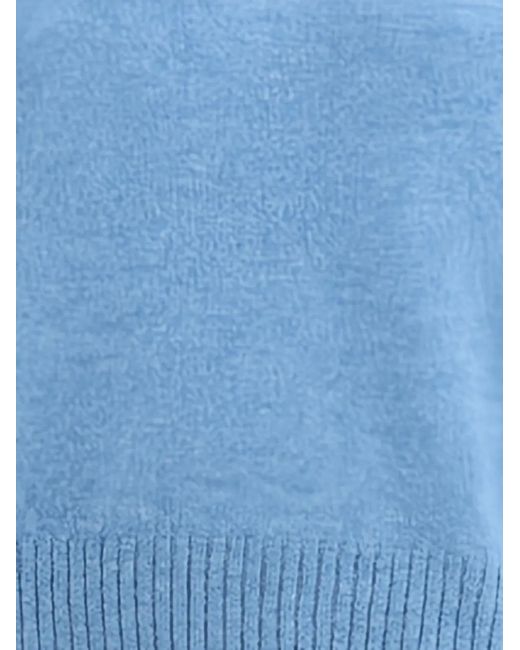 Marni Blue Open-Back Crew-Neck Sweater