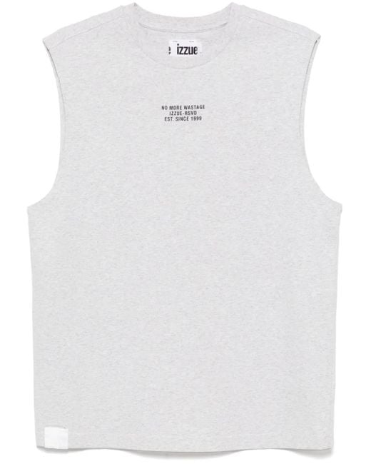 Izzue White Graphic-Print Vest for men
