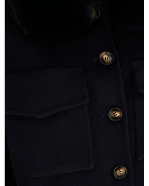 Ava Adore Black Buttoned-Up Single-Breasted Coat