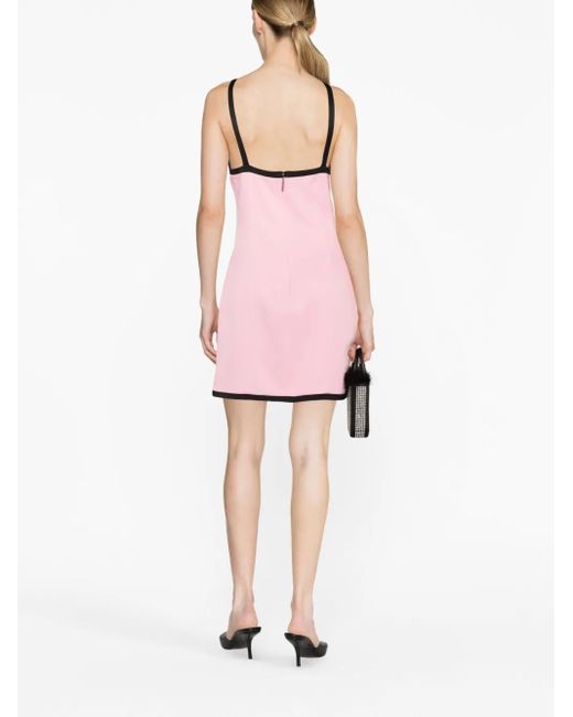 MSGM Pink Contrast-Trim Minidress