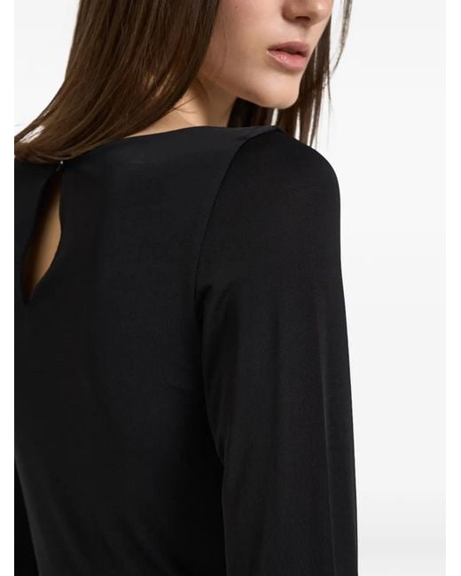 IRO Black Draped Asymmetric Top