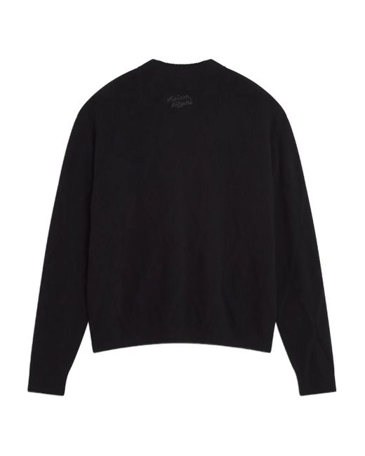 メンズ Maison Kitsuné ロングスリーブ ウールカーディガン Black