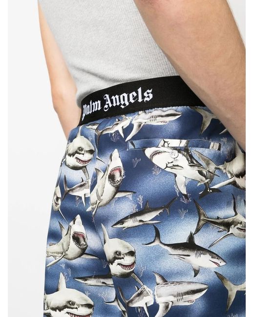 Palm Angels Blue Shorts for men