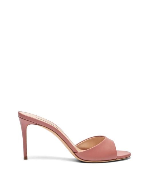 Casadei Pink Julia Leather Sandals