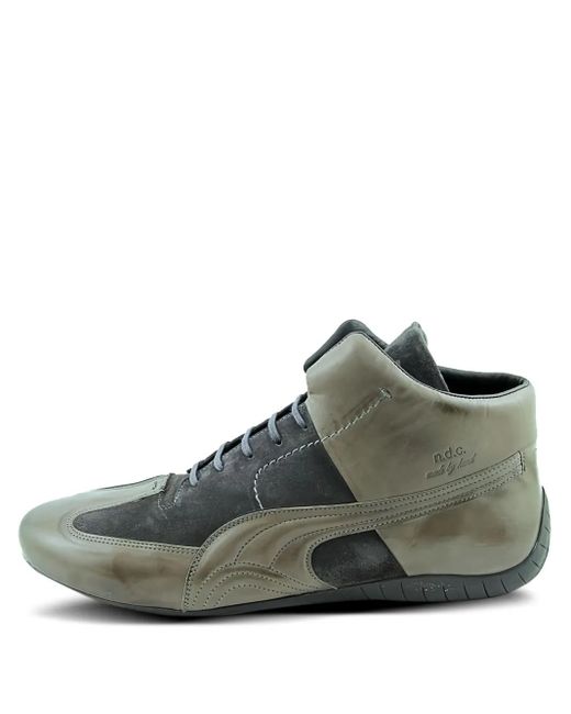 PUMA Gray Speed Cat Ndc Leather High-Top Sneakers for men