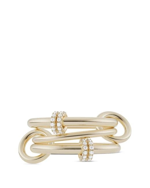 Spinelli Kilcollin Metallic Bague Jovie Pavée De Diamants