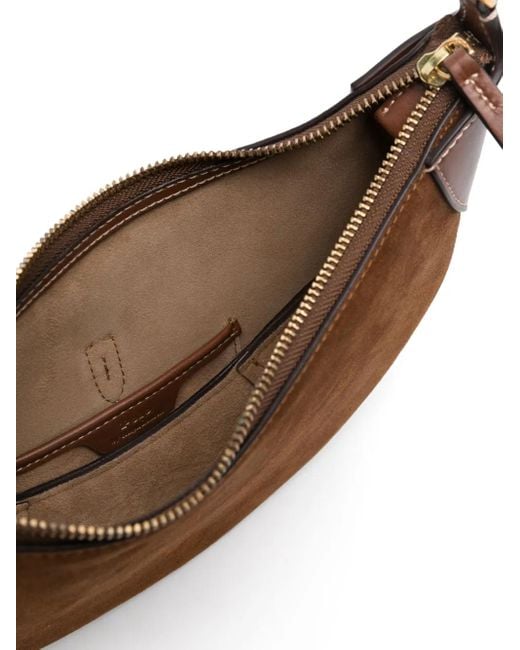 Polo Ralph Lauren Brown Mini Polo Id Suede Shoulder Bag