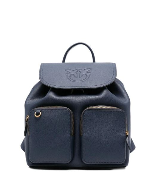 Pinko Blue Multi-Pocket Backpack