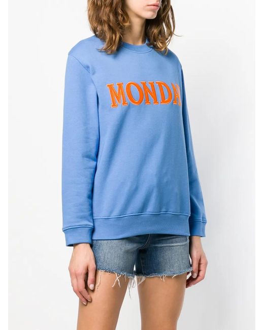 Alberta Ferretti Blue Monday Patch Sweatshirt