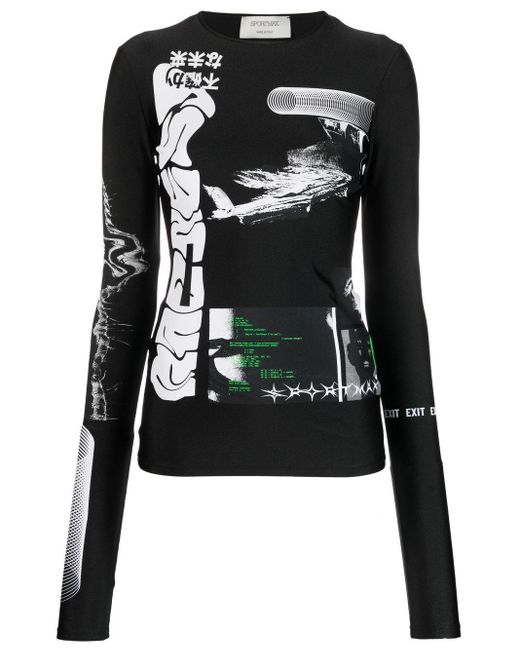 T-shirt con stampa grafica di Sportmax in Black