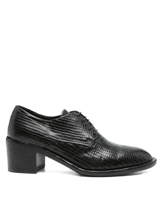 KING TARTUFOLI Black 55Mm Lace-Up Block-Heel Derby Shoes