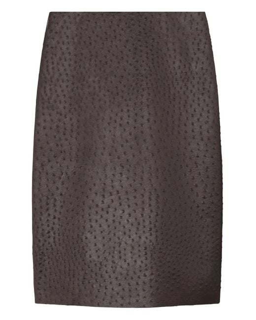 Tory Burch Brown Textured Mini Skirt