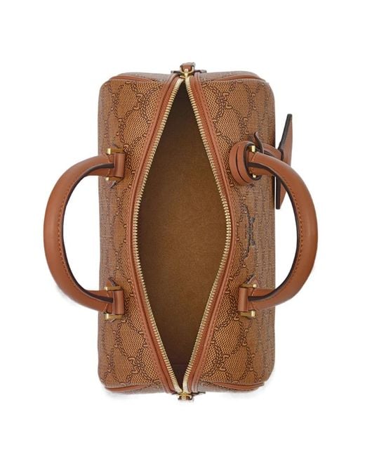 MCM Brown Small Ella Boston Tote Bag