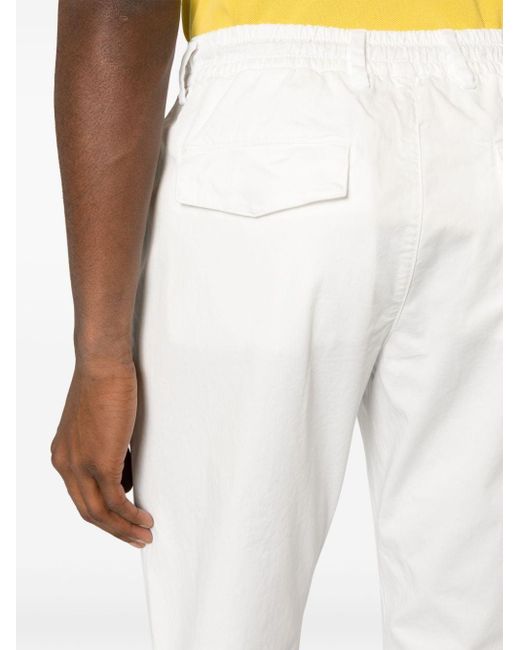 Pantaloni affusolati con coulisse di Eleventy in White da Uomo