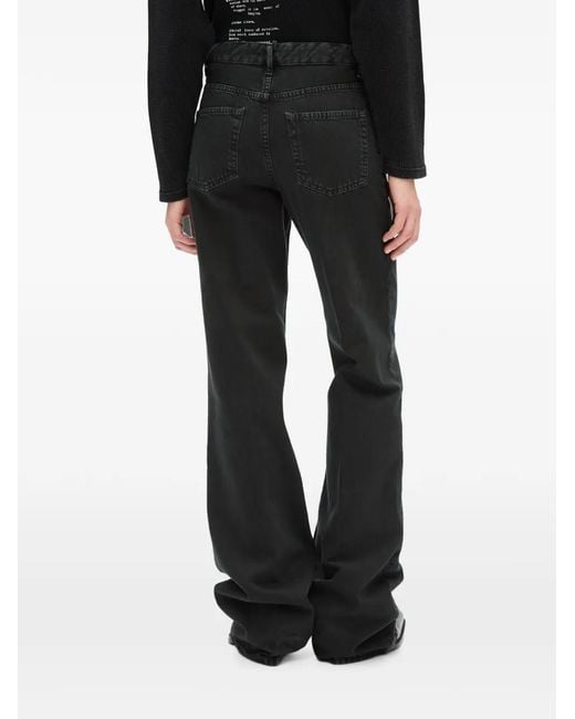 Ann Demeulemeester Vive Jeans Met Stonewashed-Effect in het Black