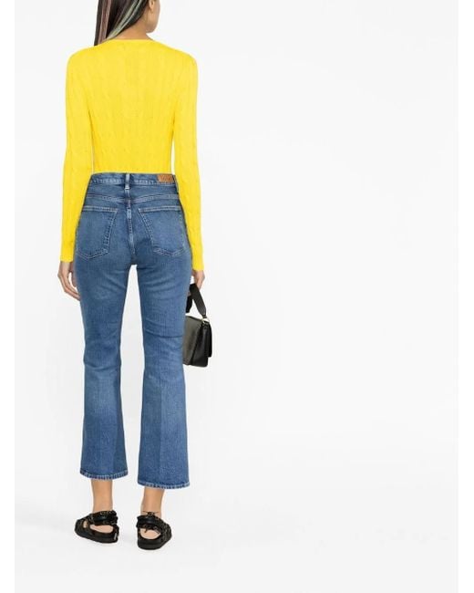 Cable Coton Pull Coton Polo Ralph Lauren en coloris Yellow