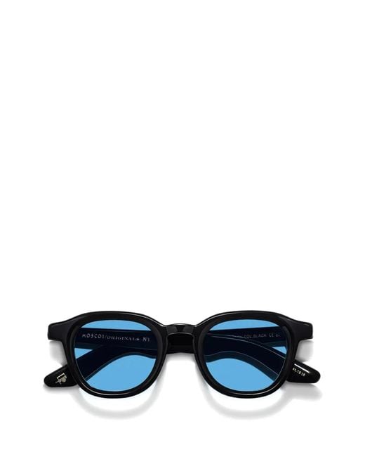 Moscot Blue Dahven Round-Frame Sunglasses