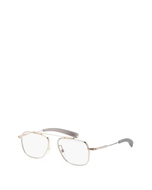Dita Eyewear White Lunettes De Vue Lancier À Monture Géométrique for men