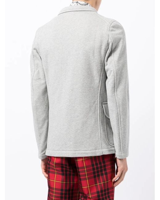 Comme des Garçons Gray Single-Breasted Cotton Blazer for men