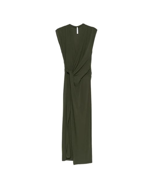Imperial Green Knot-Detail Maxi Dress
