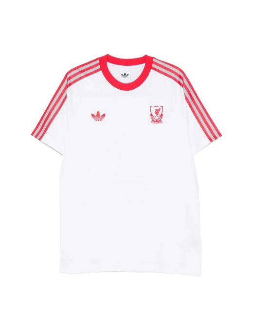 Adidas Pink Stripes Crew-Neck T-Shirt for men