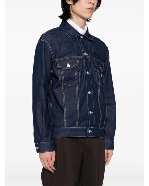 Maison Kitsuné Blue Trucker Jacket for men