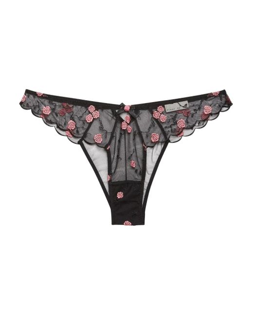 Fleur du Mal String Met Borduurwerk in het Gray