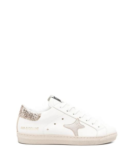 AMA BRAND White Logo Sneakers