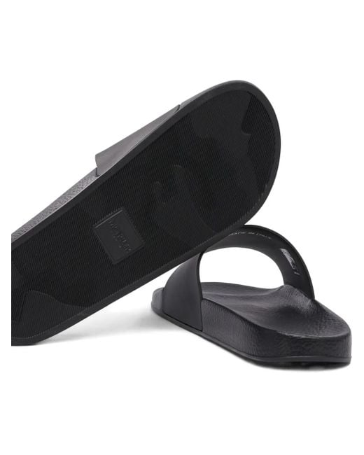 Moncler White Logo-Embossed Slides for men
