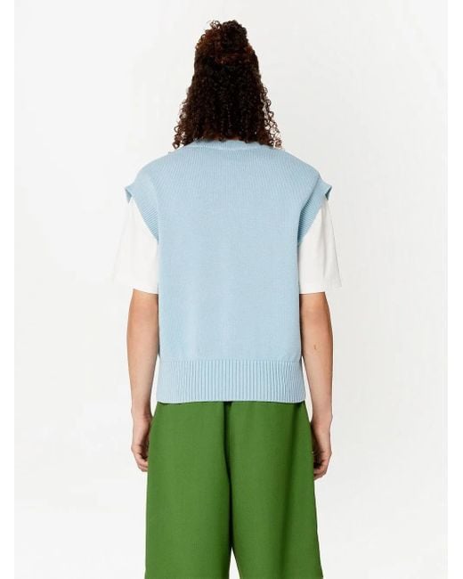 AMI Blue Ami De Coeur V-Neck Vest