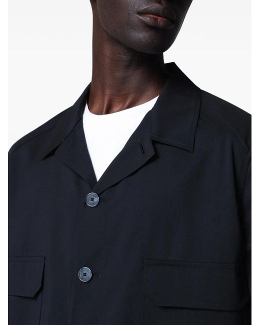 Santaniello Blue Anemone Shirt Jacket for men