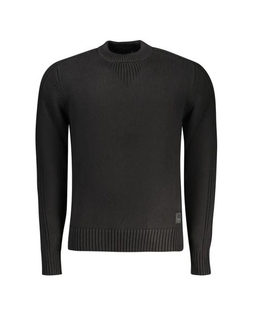 North Sails Black Ribbed-Trim Sweater for men
