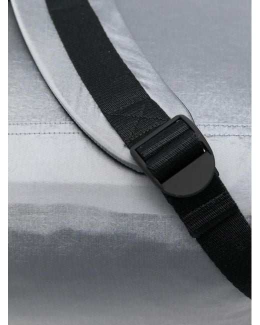 Stone Island Gray Logo-Patch Zip-Around Backpack for men