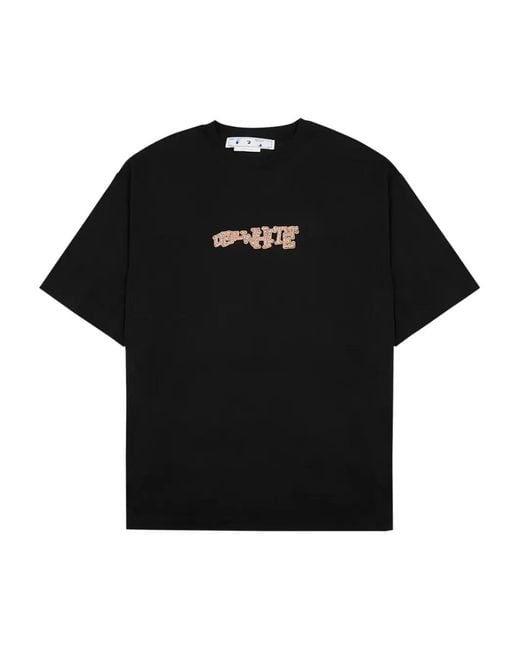 Off-White c/o Virgil Abloh Glitz Carlos Over Skate T-Shirt Met Logo in het Black voor heren