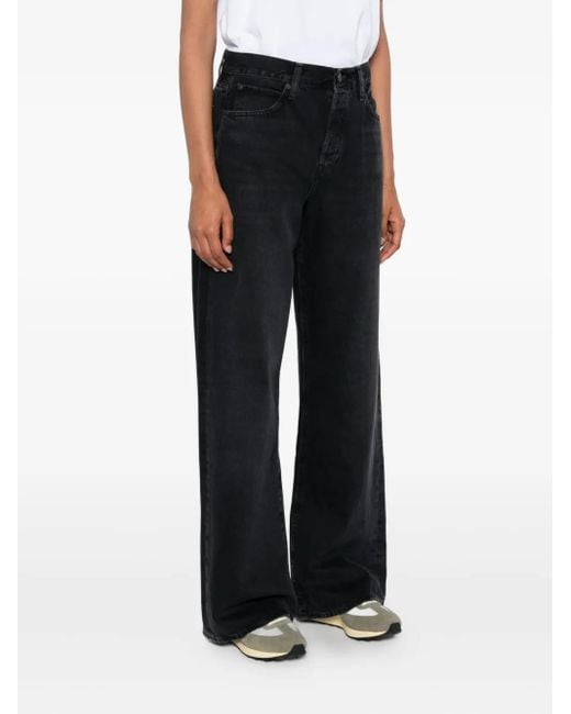 FRAME Black Five-Pocket Jeans