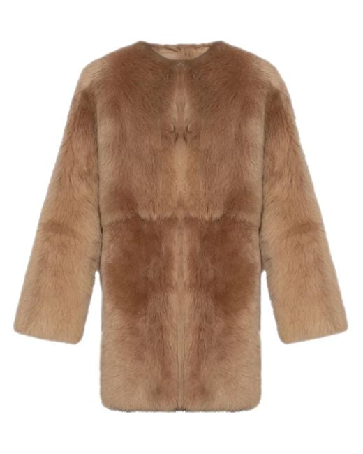 Fabiana Filippi Brown Shearling Jacket