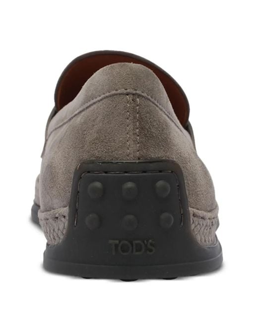 Tod's Gray Suede Loafers for men