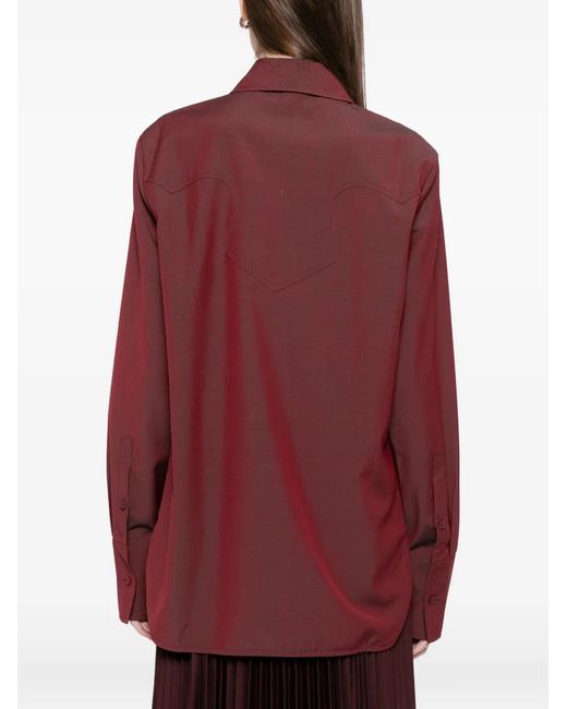Jil Sander Purple Tie Poplin Shirt