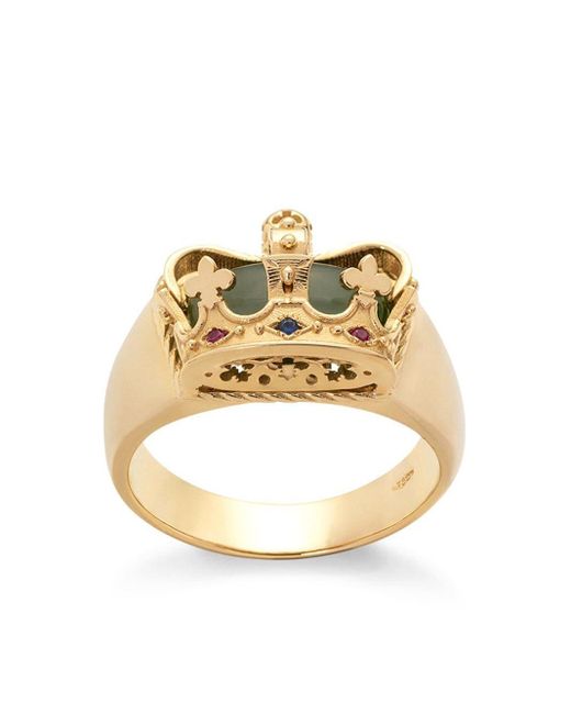 Dolce & Gabbana 18kt Yellow Gold Crown Ring in Metallic for Men | Lyst