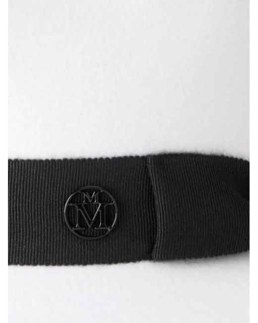 Maison Michel White Logo-Plaque Hat