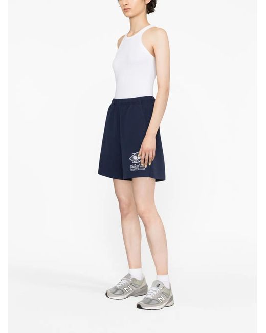 Sporty & Rich Blue Ny Racquet Club Track Shorts