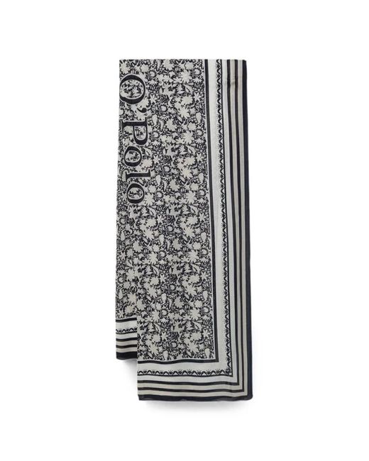 Marc O' Polo Gray Floral-Print Scarf